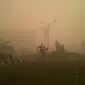 Kabut asap membuat udara di sebagian wilayah Riau tidak sehat lagi (Liputan6.com/M Syukur)