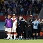 Timnas Uruguay meraih kemenangan 1-0 atas Peru pada laga ke-17 kualifikasi Piala Dunia 2022 zona CONMEBOL, Jumat (25/3/2022) dini hari WIB. Hasil itu membuat Uruguay lolos ke putran final Piala Dunia 2022. (AFP/Matilde Campodonico/POOL)