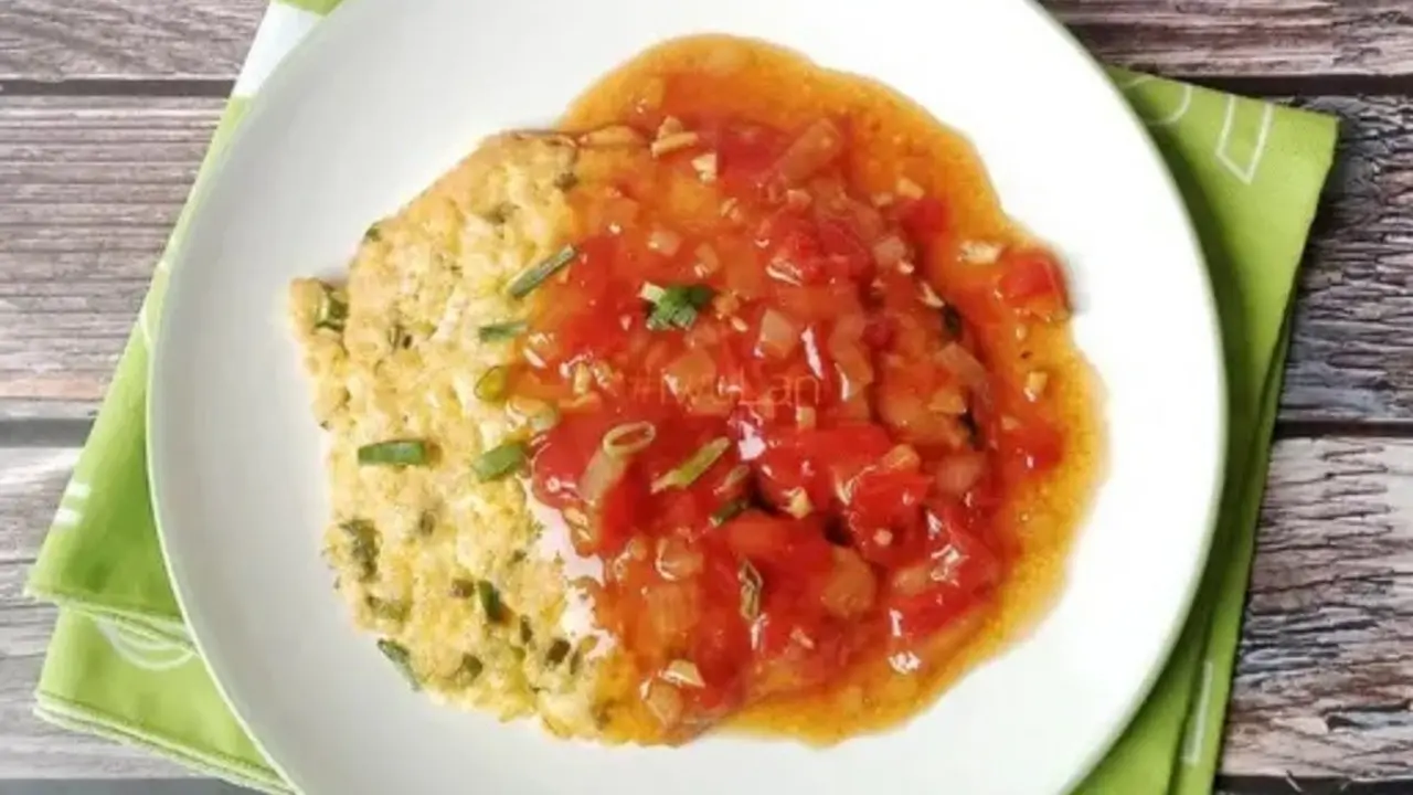 Resep dadar tahu saus asam manis. (dok. Cookpad @iwuLan_14044039)