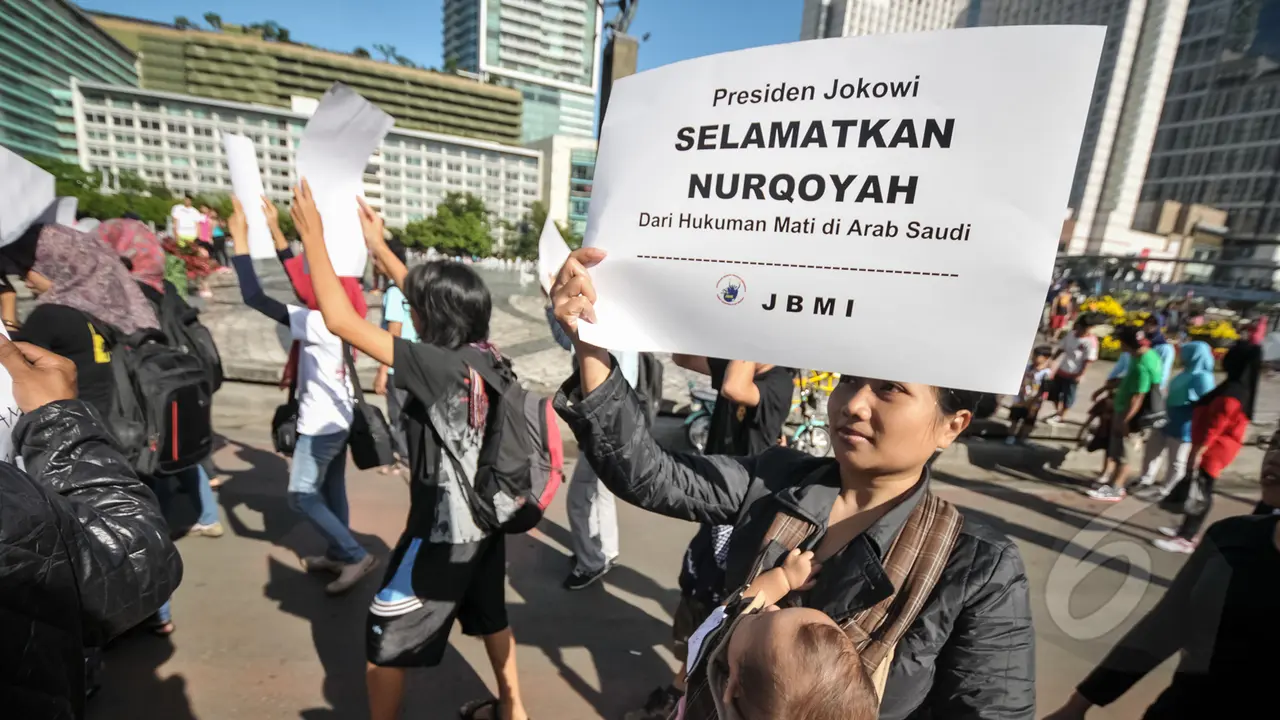 Demo Tuntut Jokowi Selamatkan Buruh Migran