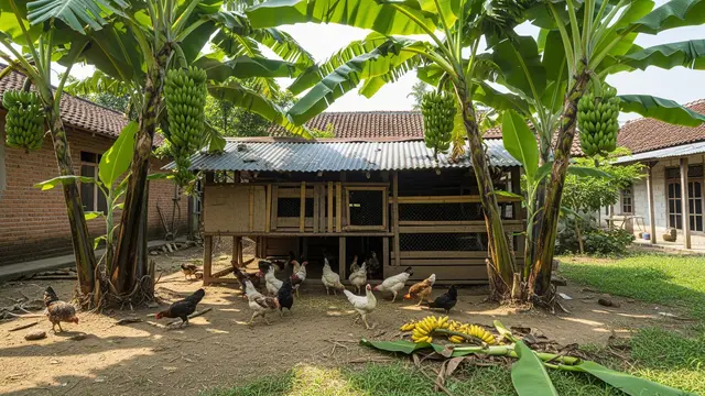 Tanaman Peneduh Alami untuk Kebun Ayam Pohon Pisang