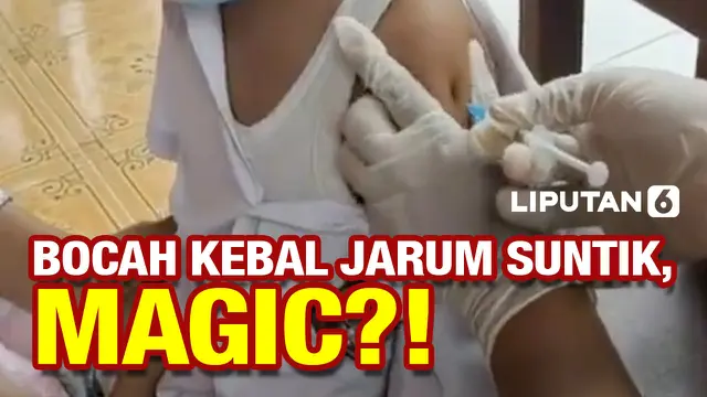 VIDEO: Bikin Melongo, Kulit Bocah Kebal Jarum Suntik Saat Divaksin