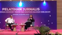 Deputi Direktur Departemen Kebijakan Sistem Pembayaran BI, Elyana K.&nbsp; Widyasari dalam acara Pelatihan Wartawan di Pulau Samosir, Sumatra Utara. (Foto: Sulaeman)