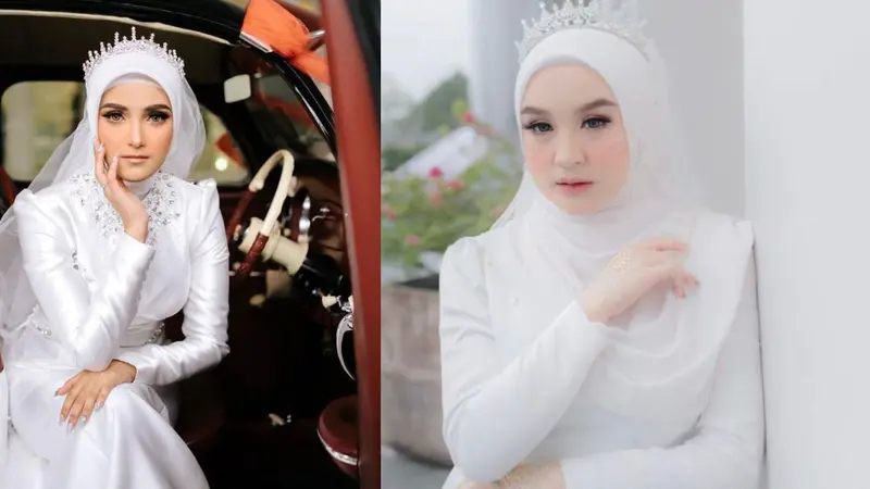 Foto Pernikahan Nadya Mustika (kiri) dan penampilan Hersa (kanan) (Instagram/@nadyamustika dan @nadh.photography)