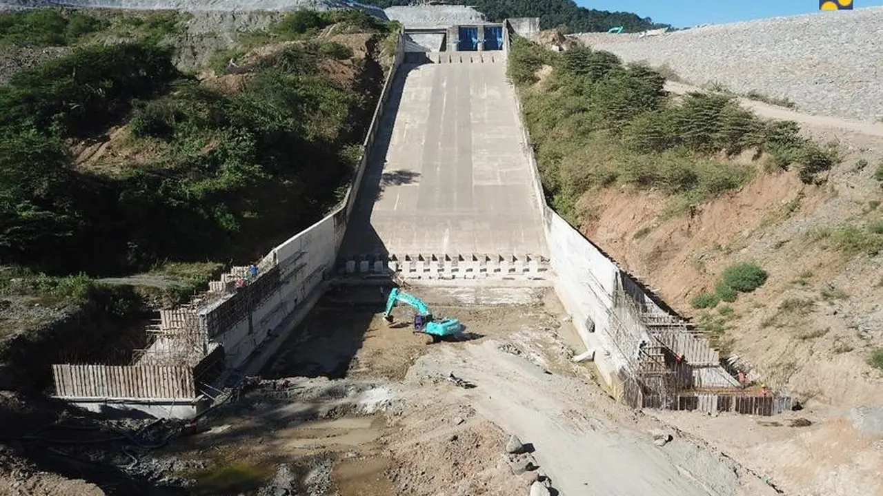 Proyek Bendungan Bintang Bano di Kecamatan Brang Rea, Kabupaten Sumbawa Barat, Nusa Tenggara Barat (NTB).
