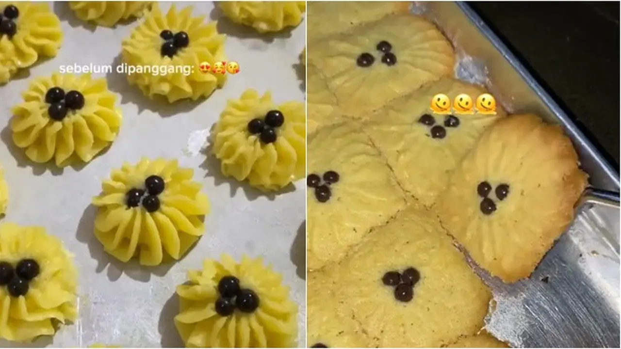6 Potret Gagal Kue Lebaran Sebelum Vs Sesudah Dipanggang, Bikin Nyesek