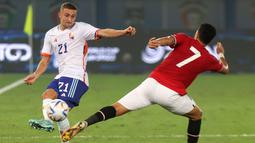 Setan Merah mendominasi jalannya laga dengan penguasaan bola mencapai 67 persen. (AFP/Yasser Al-Zayyat)