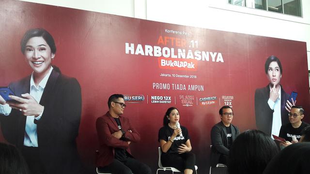 Upaya Bukalapak mendorong UKM terus tumbuh, salah satunya melalui Hari Belanja Nasional atau Harbolnas Bukalapak yang berlangsung 12 Desember. Liputan6.com/Bawono Yadika