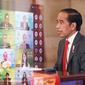 Presiden Jokowi saat menghadiri KTT APEC-ABAC secara virtual. (Foto: Biro Pers Sekretariat Presiden).