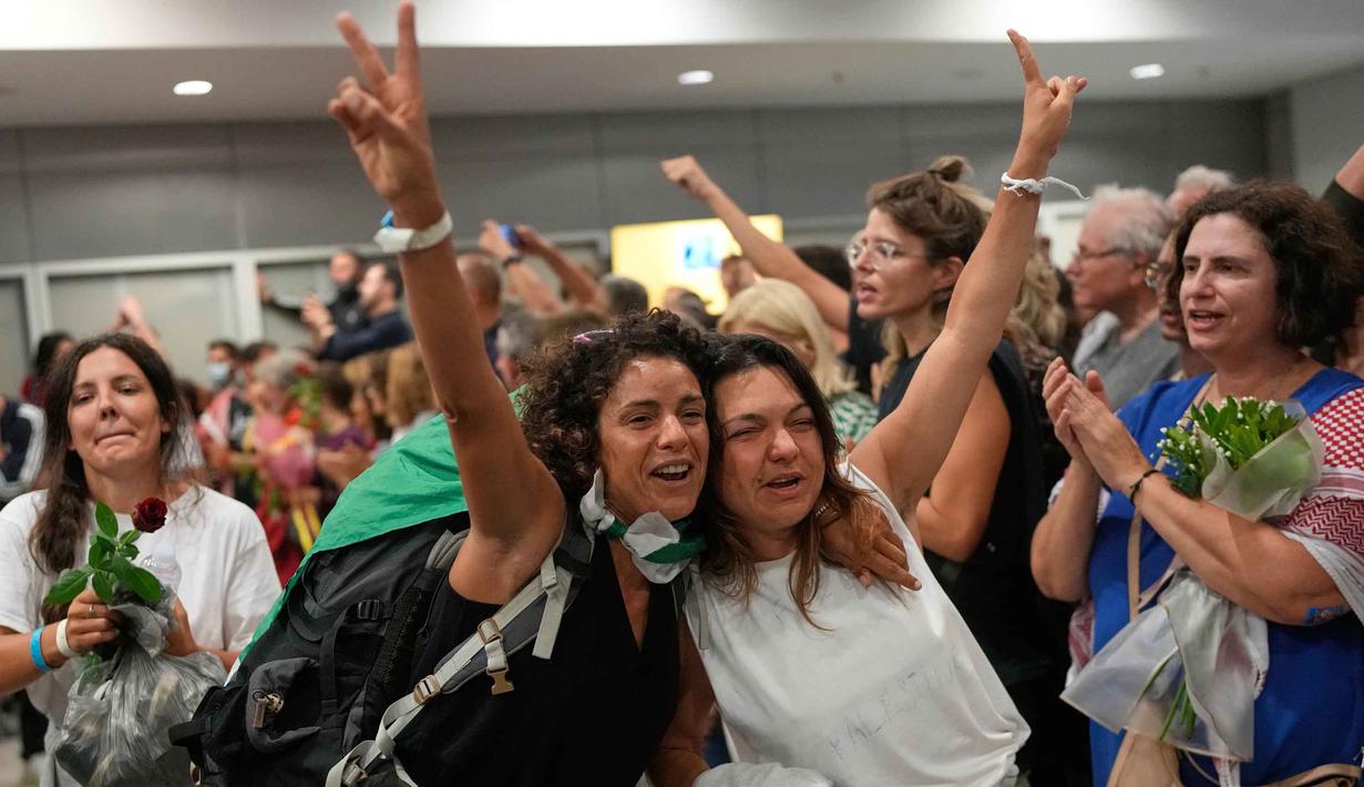 Israel menuding armada GSF memiliki keterkaitan dengan Hamas. (AP Photo/Petros Giannakouris)