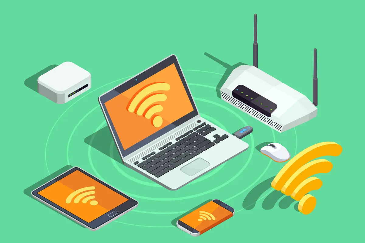 Ilustrasi Internet, Wifi, Jaringan