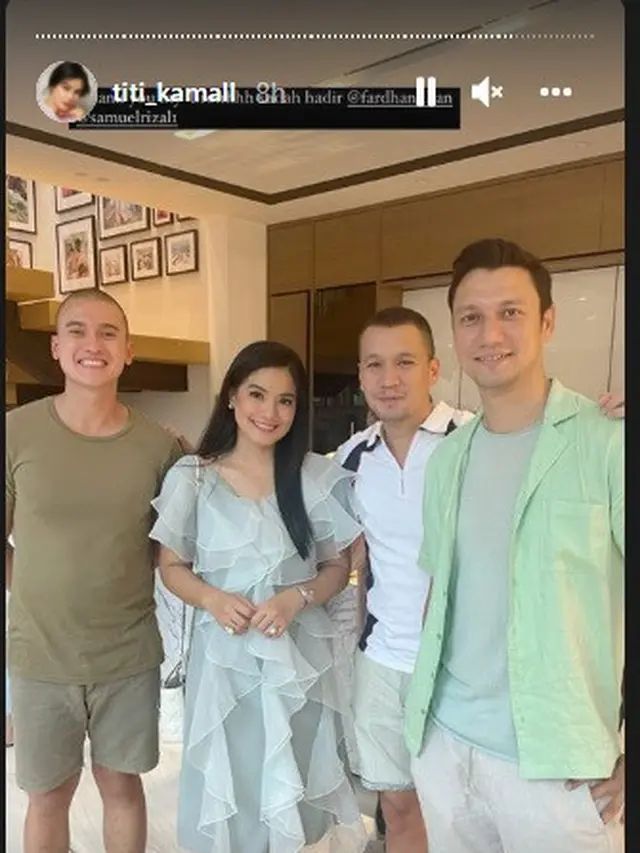 Pesta ultah Kai - Juna putra Titi Kamal - Christian Sugiono (Foto: Instagram/@titi_kamall)