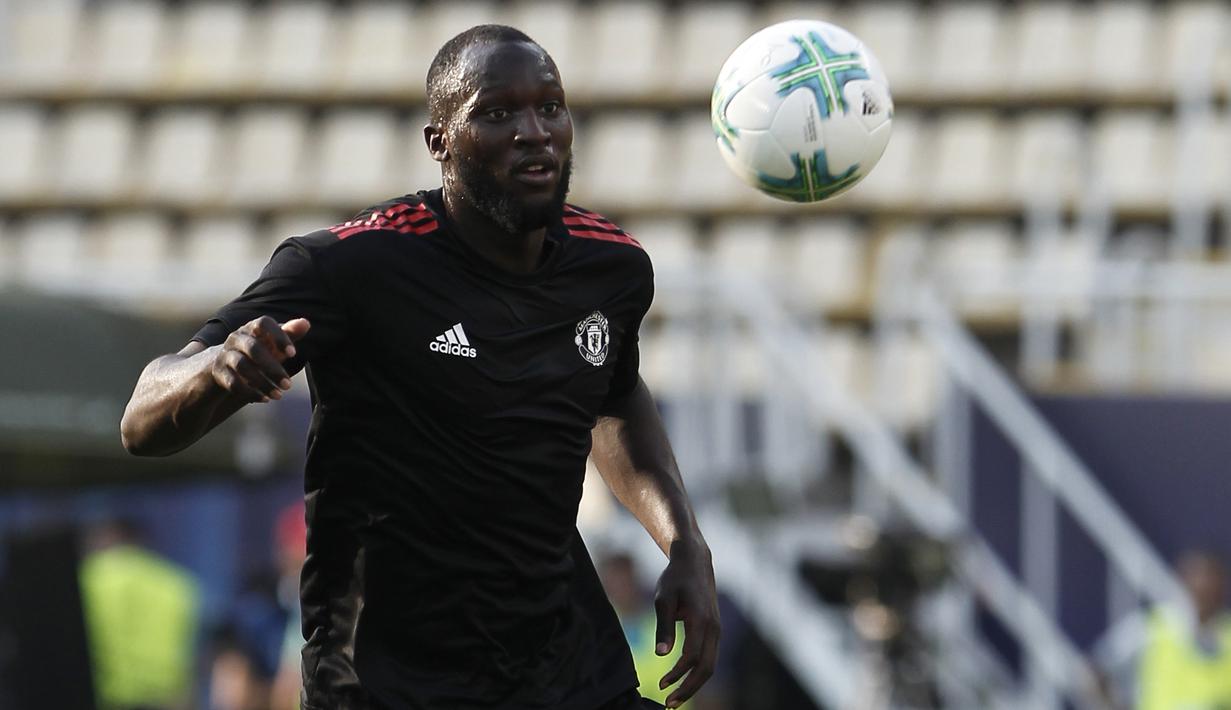 Penyerang Manchester United, Romelu Lukaku merupakan salah satu pemain Belgia yang bersinar di Premier League saat ini. Bersama timnas Belgia, Lukaku tampil 57 kali dan mencetak 20 gol. (AP/Boris Grdanoski)