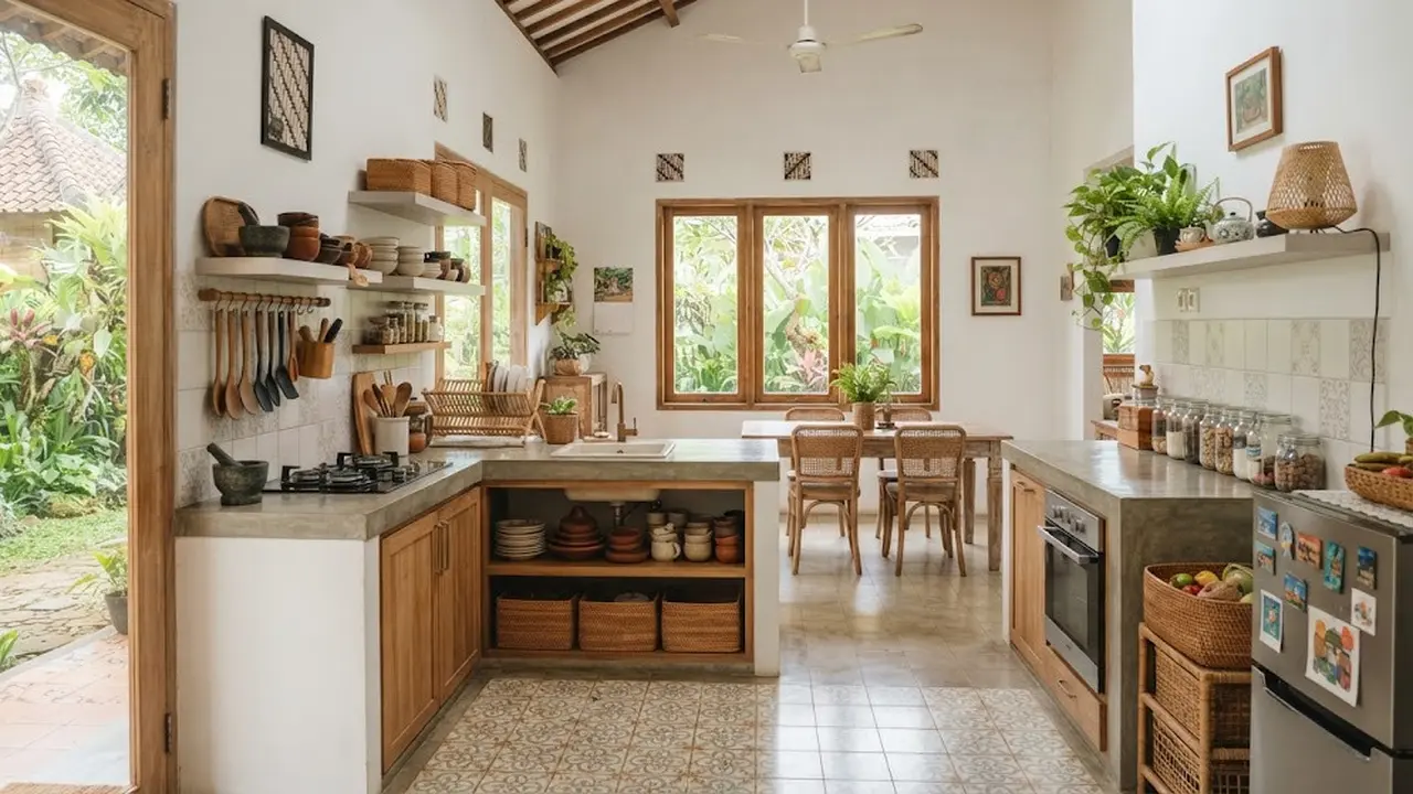 Desain dapur yang tidak terasa pengap dan cocok sebagai ide penataan yang bikin ruangan terasa lebih lega