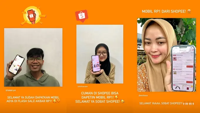 Mujur Banget, 5 Orang Ini Dapat Mobil Toyota Agya di Shopee Flash Sale Akbar Rp1