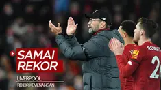 Berita video Liverpool menyamai rekor Manchester City setelah mengalahkan West Ham United 3-2 pada pekan ke-27 Premier League 2019-2020, Senin (24/2/2020).