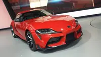 Toyota GR Supra yang hadir di Giias 2019 harganya tembus Rp2 miliar. (Arief A/Liputan6.com)