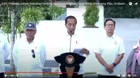 Jokowi Resmikan RSUD Anutapura di Palu, Sulawesi Tengah, Selasa (26/3/2024). RSUD Anutapura merupakan rumah sakit pertama di RI yang tahan gempa. (Foto: Youtube Sekretariat Presiden)