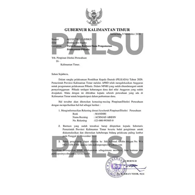 Surat palsu
