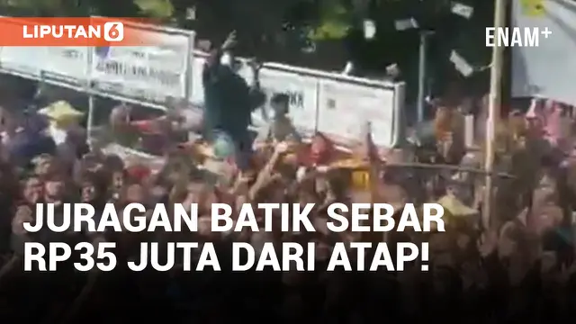 Syukuran Kelahiran Anak, Juragan Batik Pekalongan Sebar Uang Rp35 Juta