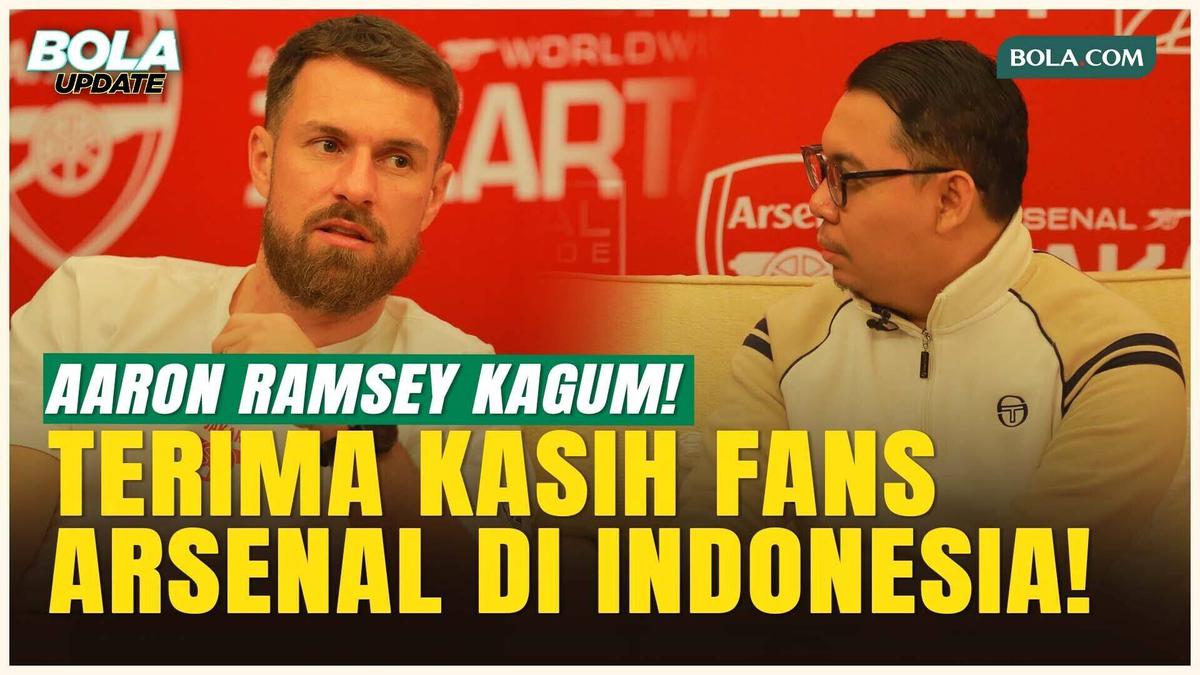 EKSKLUSIF! Aaron Ramsey Terkesima Lihat Semangat Fans Arsenal Indonesia, Sangat Ramai dan Vokal