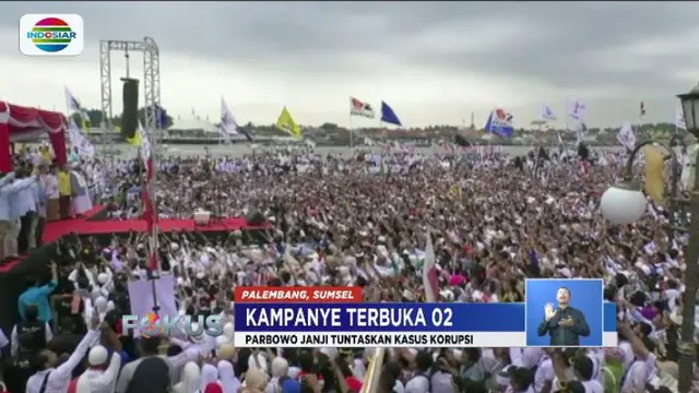Prabowo Subianto dan Sandiaga Uno menargetkan dapat 70 persen suara di Palembang, Sumatera Selatan.