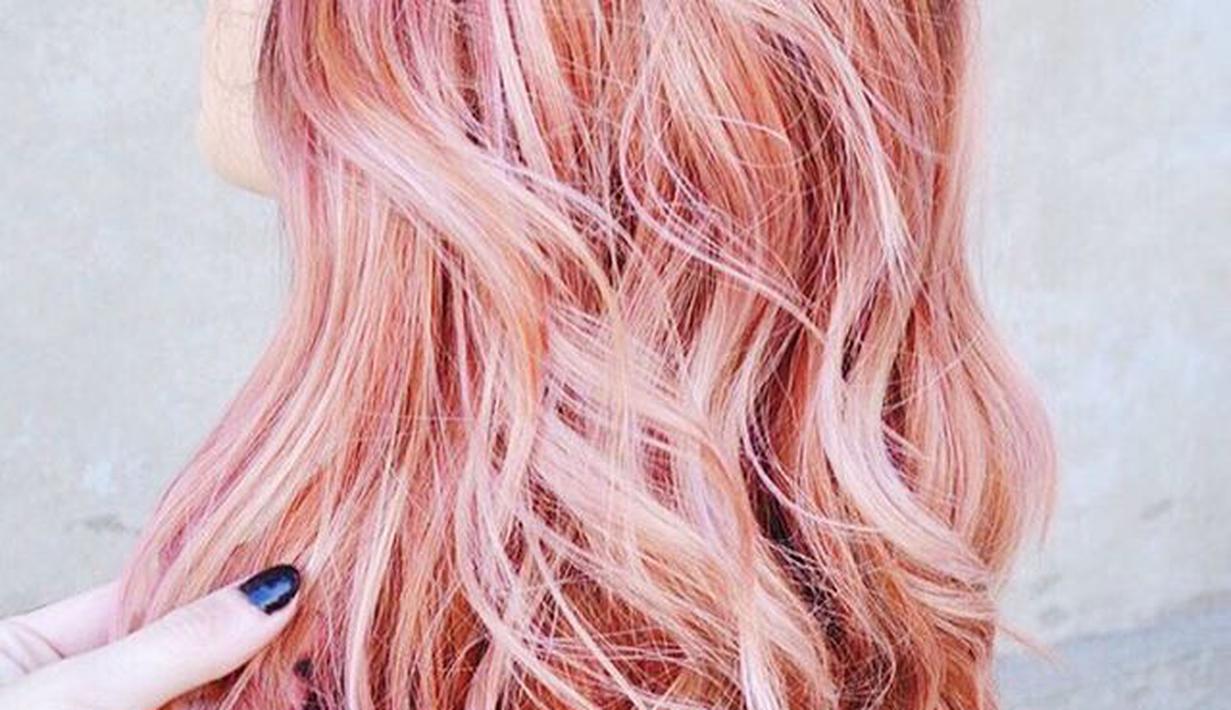 Розе блонд. Dusty Rose hair.