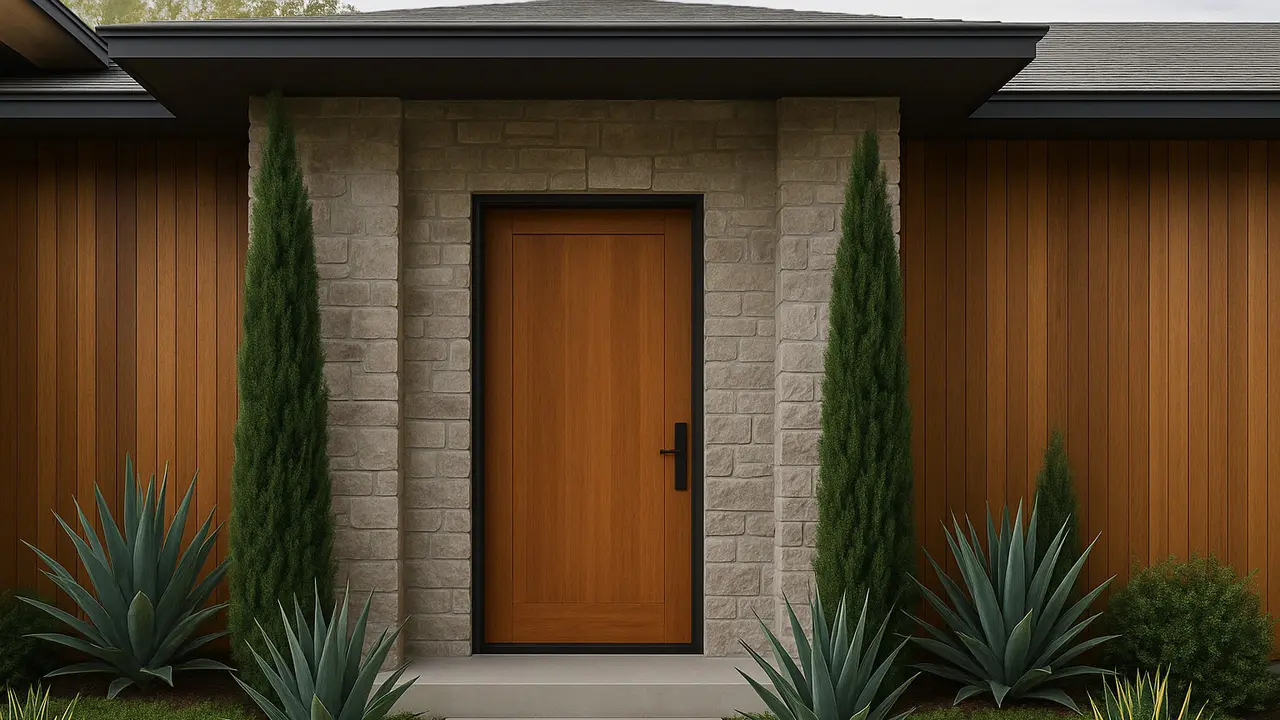 Model Rumah Modern dengan Taman Mini Depan Biar Lebih Fresh (Foto: ChatGPT)