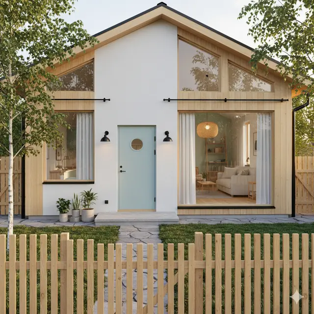 Model Rumah Kecil tapi Luas dengan Pagar Lisplang (Foto: Gemini AI)