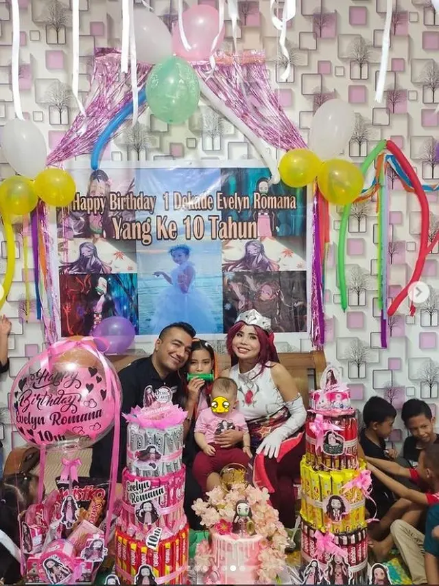 6 Potret Pesta Ulang Tahun Evelyn Anak Eva Belisima, Cosplay Jadi Karakter Anime