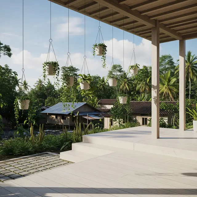 Model Teras Terbuka Tanpa Pagar yang Cocok untuk Rumah Tropis 2025