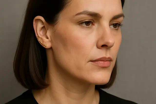 6. Anting Ear Climber Melengkung