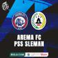 BRI Liga 1 - Arema FC Vs PSS Sleman (Bola.com/Adreanus Titus)