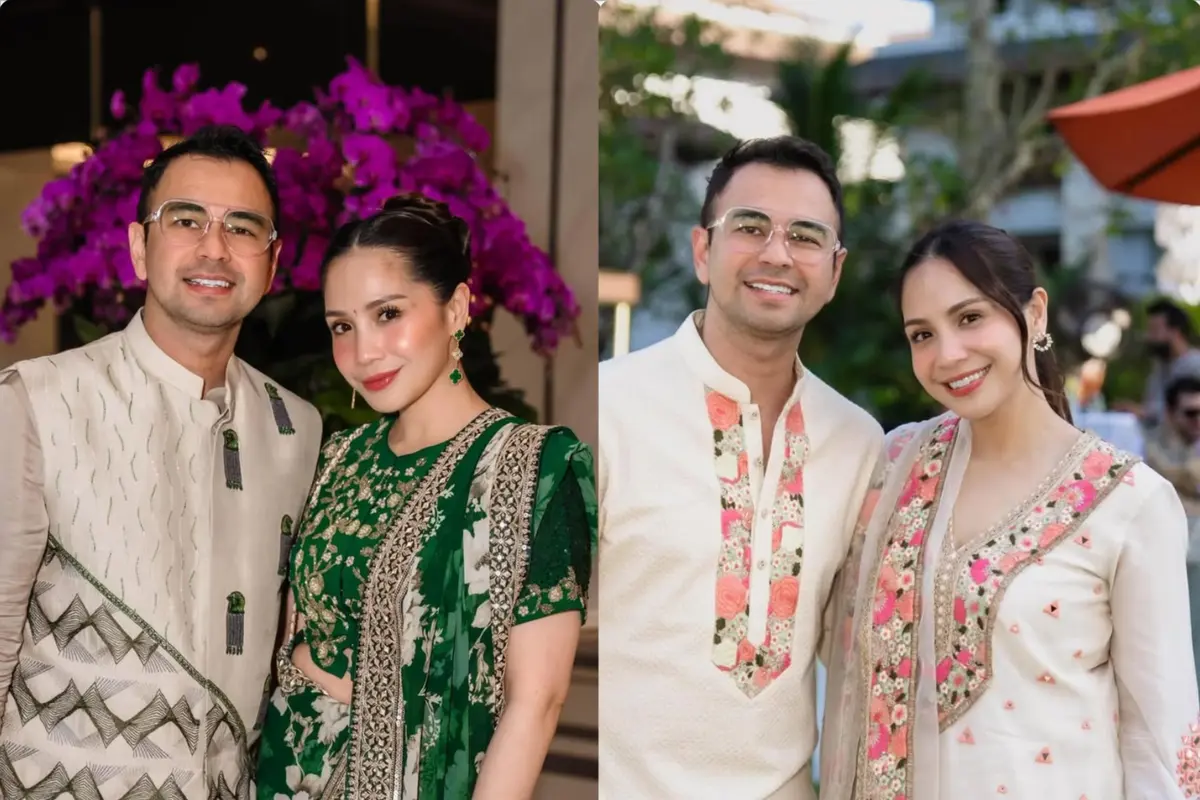 Pesona Elegan Nagita Slavina Hadiri Kondangan Berbalut Kurta dan Lehenga Floral, Terlihat Mewah dengan Tas Branded