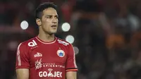 Striker Persija Jakarta, Addison Alves, saat melawan Arema FC pada laga Liga 1 di SUGBK, Jakarta, Sabtu (31/3/2018). Persija menang 3-1 atas Arema FC. (Bola.com/Vitalis Yogi Trisna)