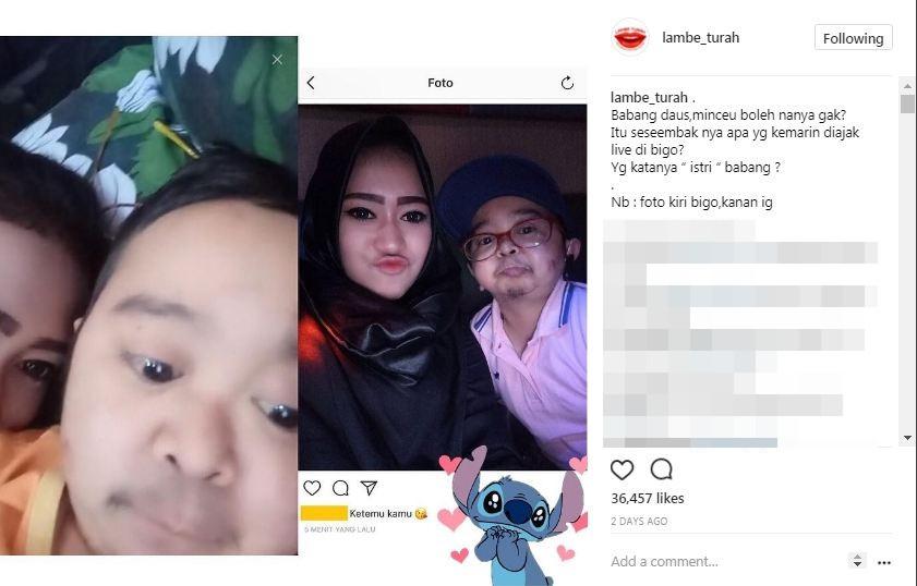 Daus Mini mesra dengan seorang wanita.