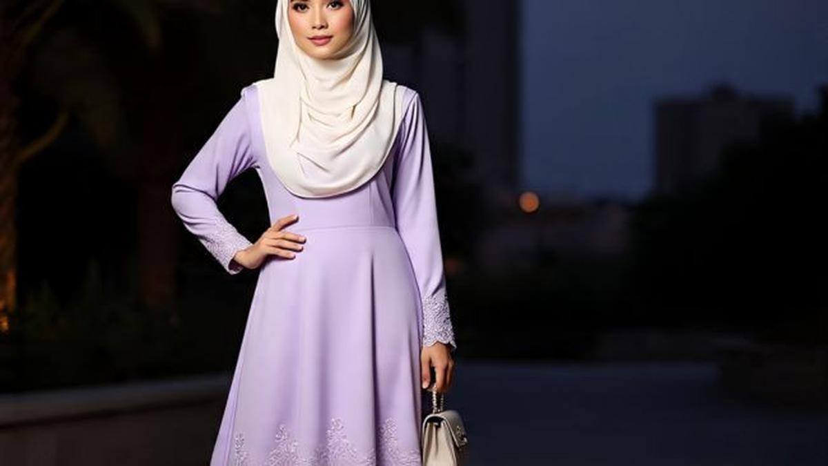 Inspirasi Padu Padan Warna Netral atau Pastel untuk Hijab dan Long Dress, Tampil Matching
