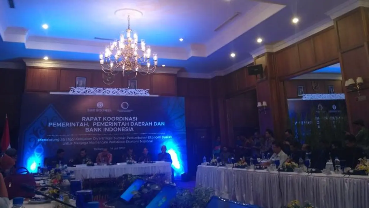 Bank Indonesia (BI) menggelar rapat koordinasi dengan pemerintah pusat dan daerah berlokasi di Balikpapan, Kalimantan Timur hari ini, Jumat (14/7/2017).