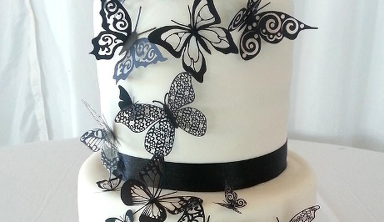 15 Ide Wedding Cake Cantik Tema Kupu  Kupu  Fimela Fimela com
