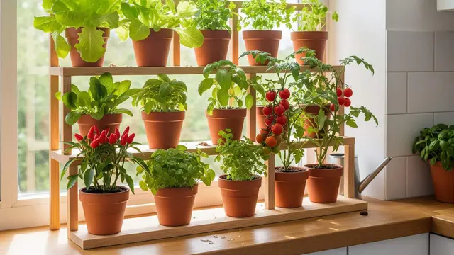 Ide Kebun Sayur Kecil di Jendela Dapur