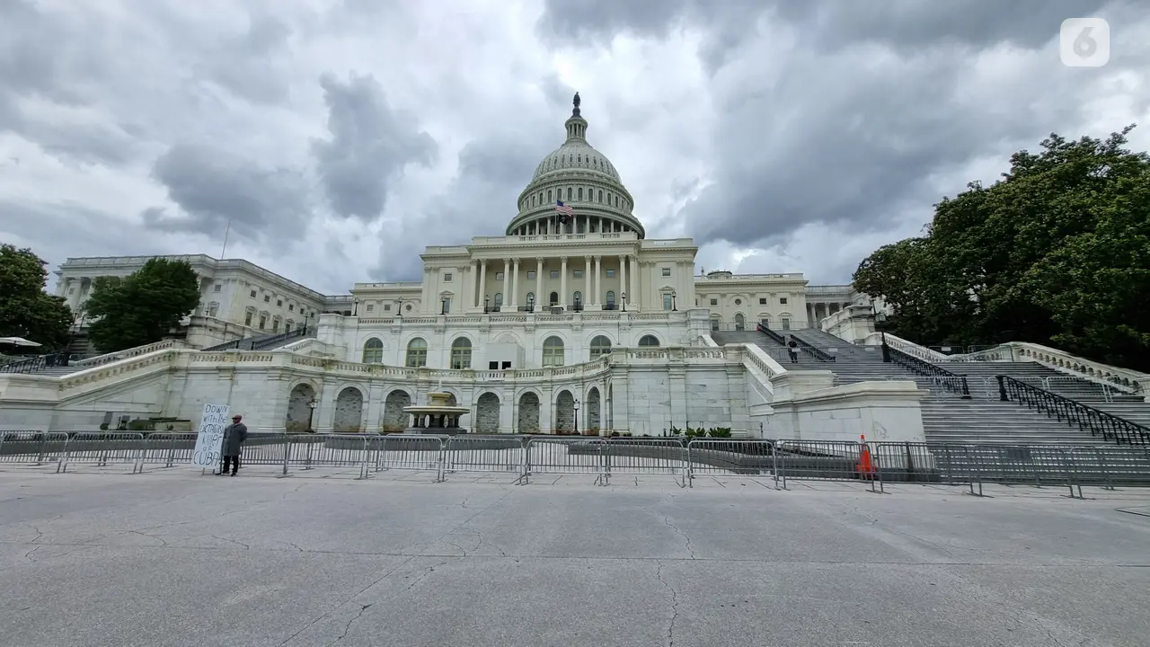 Gedung Capitol di Washington, DC, Amerika Serikat.
