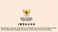 KJRI Hong Kong menghimbau untuk menghindari tempat-tempat demonstrasi untuk para WNI. (KJRI Hong Kong)