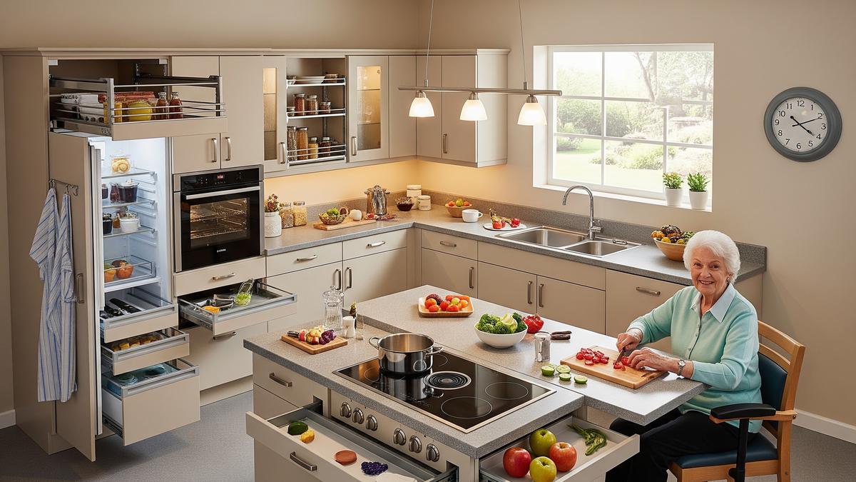 7 Model Rumah Lansia dengan Dapur Duduk agar Tidak Cepat Lelah saat Memasak