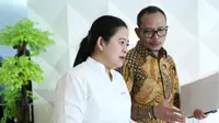 Menteri Ketenagakerjaan (Menaker) M Hanif Dhakiri usai mengikuti rakor tingkat menteri di kantor Kementerian Koordinator Bidang Pembangunan Manusia dan Kebudayaan (PMK).