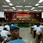 Sejumlah menteri dan pejabat berkumpul di Mabes Polri, Jakarta. (Liputan6.com/Nafiysul Qodar)