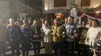 Pertemuan ketua umum partai politik yang tergabung dalam Koalisi Indonesia Maju (KIM) di kediaman Prabowo Subianto di Jalan Kertanegara, Kebayoran Baru, Jakarta Selatan pada Jumat malam (13/10/2023). (Liputan6.com/Ady Anugrahadi)