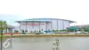 Penampakan dari luar terminal terpadu Pulo Gebang, Jakarta, Selasa (27/12). Terminal ini disebut-sebut sebagai yang terbesar se-Asia Tenggara, dan akan dijadikan basis utama bus-bus Antar Kota Antar Provinsi (AKAP). (Liputan6.com/Angga Yuniar)