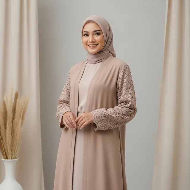 Cardigan Panjang Wanita Muslimah Model Terbaru