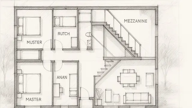 Model Sketsa Rumah Bergaya Minimalis dengan 3 Kamar Tidur/Ilustrasi gambar oleh AI