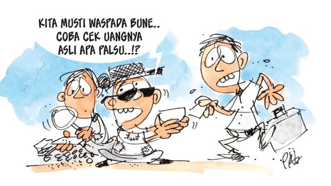 kartun uang palsu